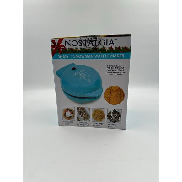 Nostalgia MyMini Personal Electric Snowman Waffle Maker, 5-Inch - Picture 2 of 2